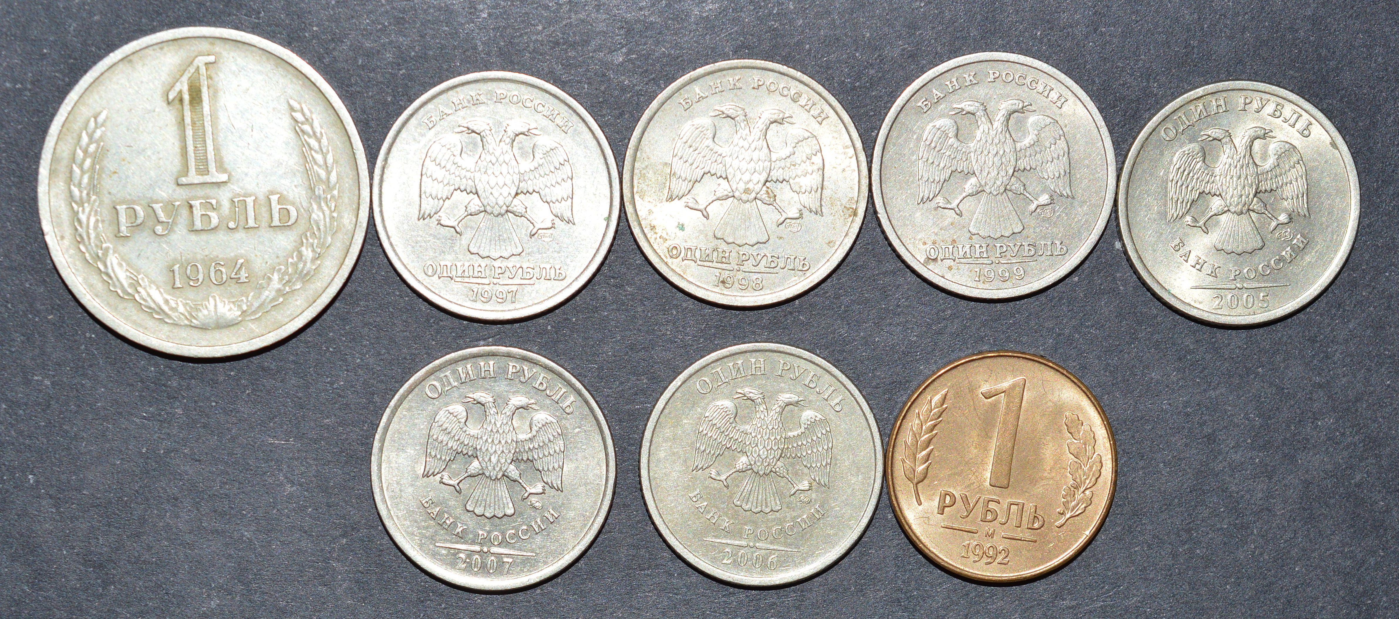 NorCollect:  Russland 8 x 1 Rubel 1964-2007