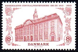 Danmark Afa: 1719A - Centralpostbygningen 100 år **