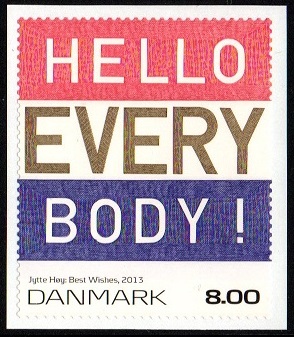 Danmark Afa: 1755 - Frimerkekunst. Best wishes **