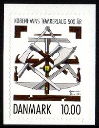 Danmark Afa: 1834 - Københavns Tømrerlaug 500 år **