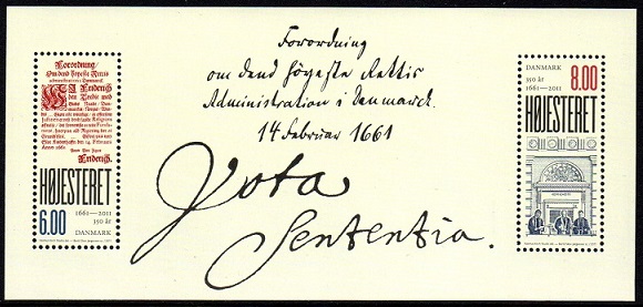Danmark Afa: 1649 - Højesteret 350 år **