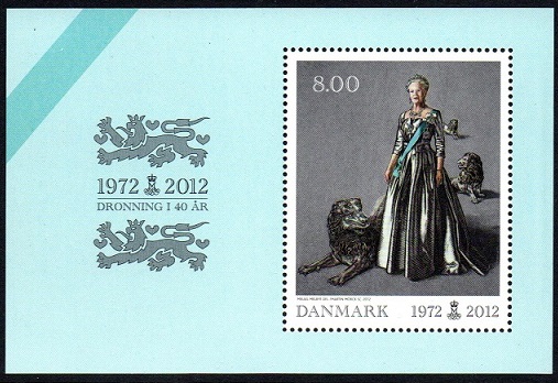 Danmark Afa: 1695A - Dronning i 40 år **