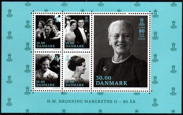 Danmark Afa: 1990A - HM Dronningen 80 år **