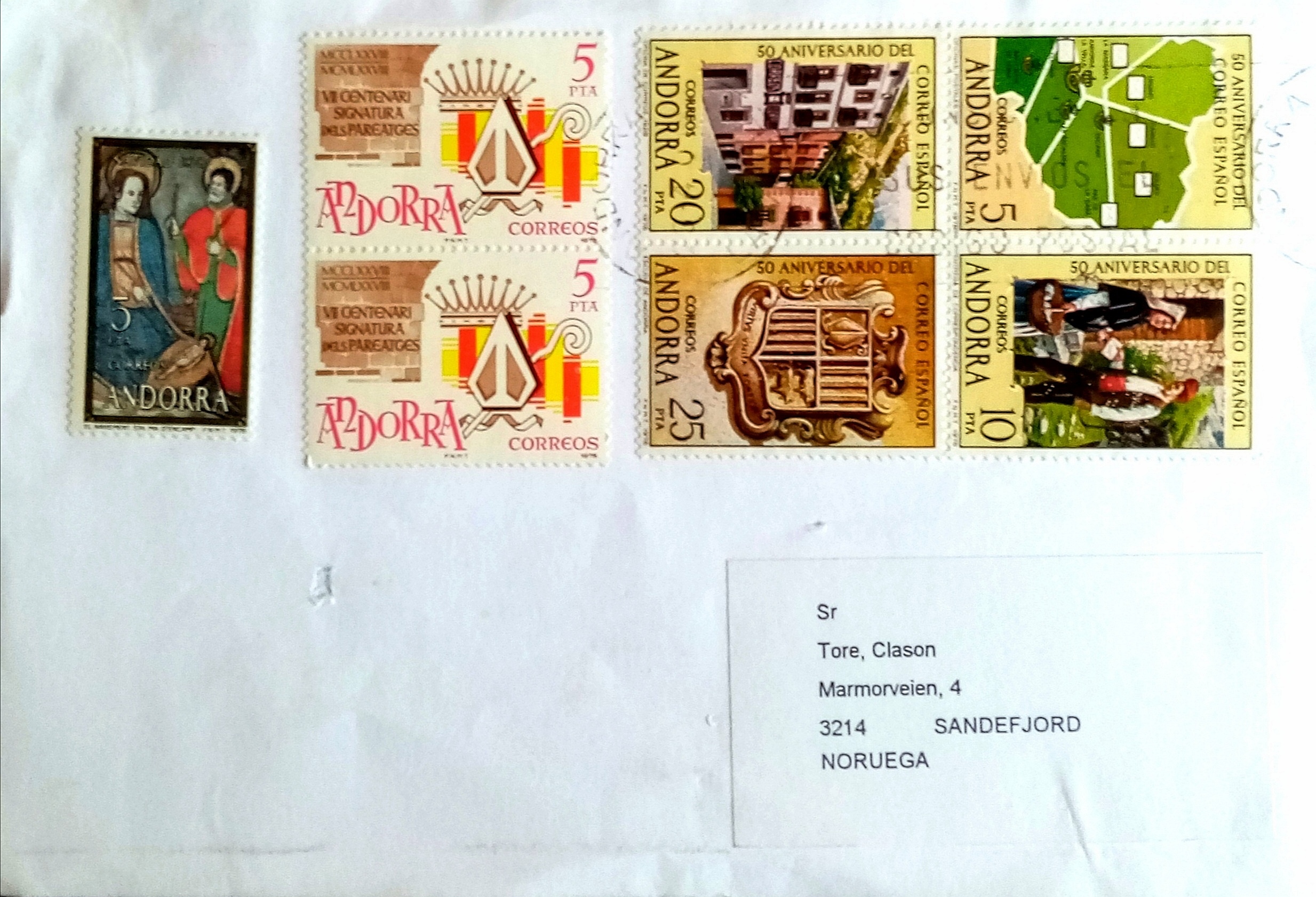 Andorra - Pent frankert brev.
