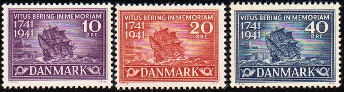 Danmark Afa: 270-72 - Vitus Bering **