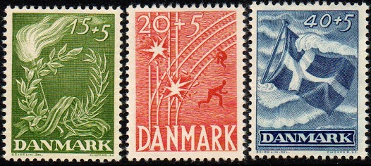 Danmark Afa: 299-301 - Veldedighetsfrimerker **