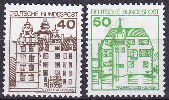 BRD 1980. Michel # 1037-1038. Bygninger. Postfrisk serie