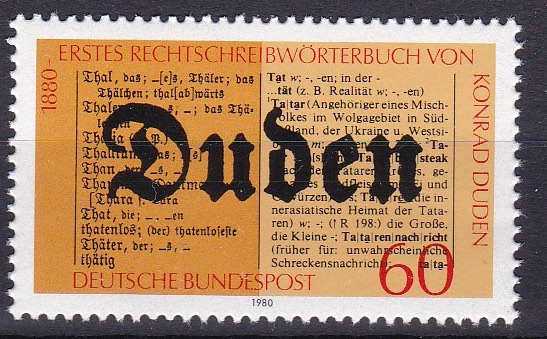 BRD 1980. Michel # 1039. Konrad Duden.. Postfriskt merke