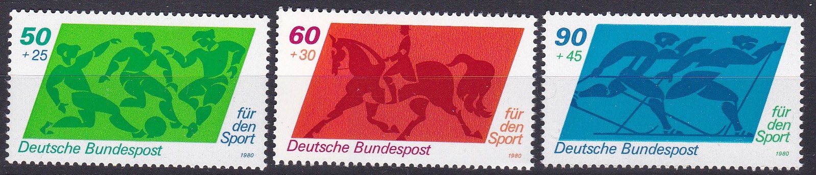 BRD 1980. Michel # 1046-1048. Sport. Postfrisk serie