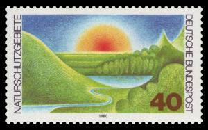 BRD 1980. Michel # 1052. Naturreservat. Postfriskt merke Se bilde