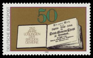BRD 1980. Michel # 1054. Moraviske kirke. Postfriskt merke