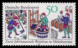 BRD 1980. Michel # 1063. Druedyrking. Postfriskt merke
