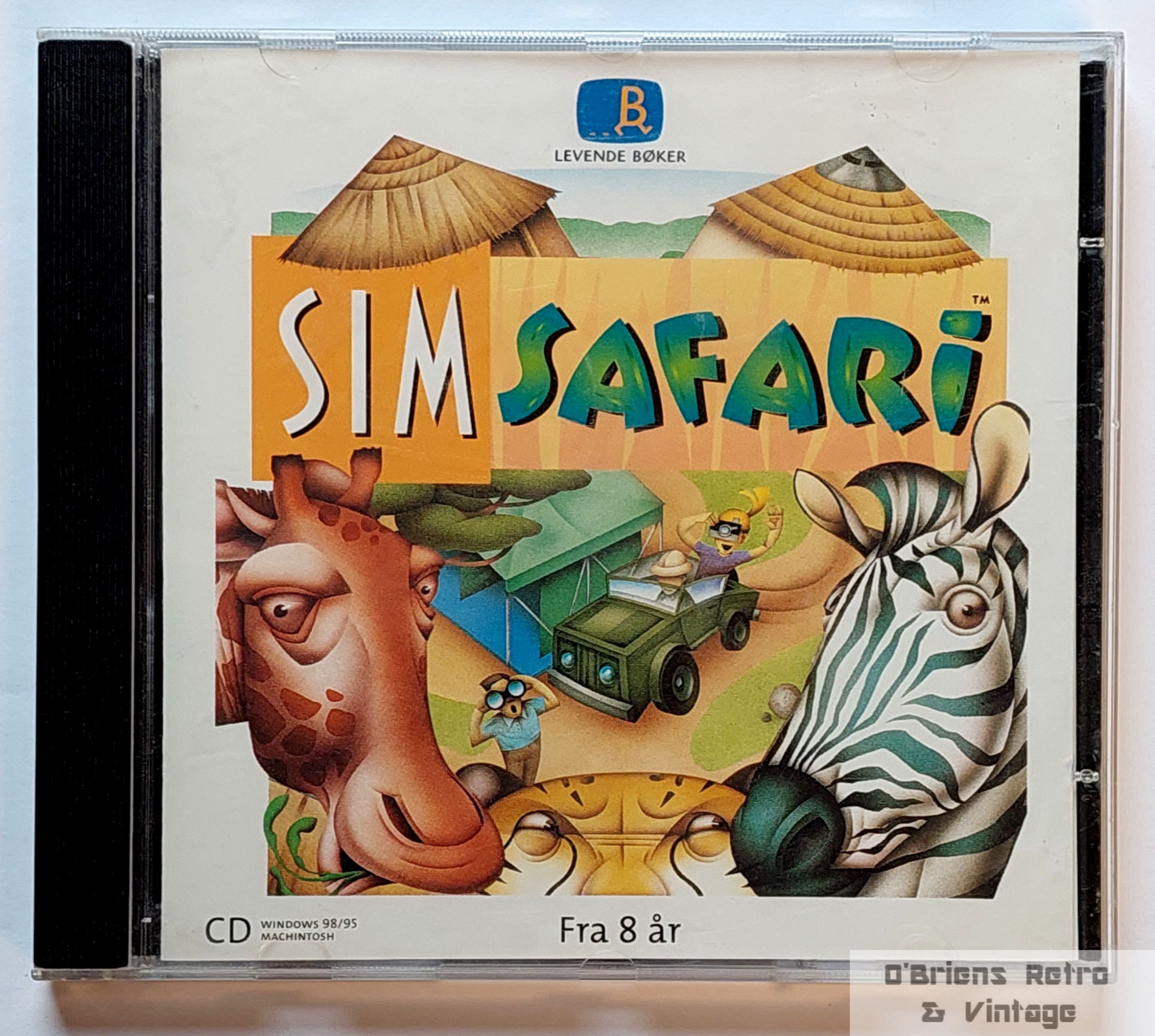 SimSafari - Levende Bøker - Norsk utgave på CD-ROM - PC og Mac