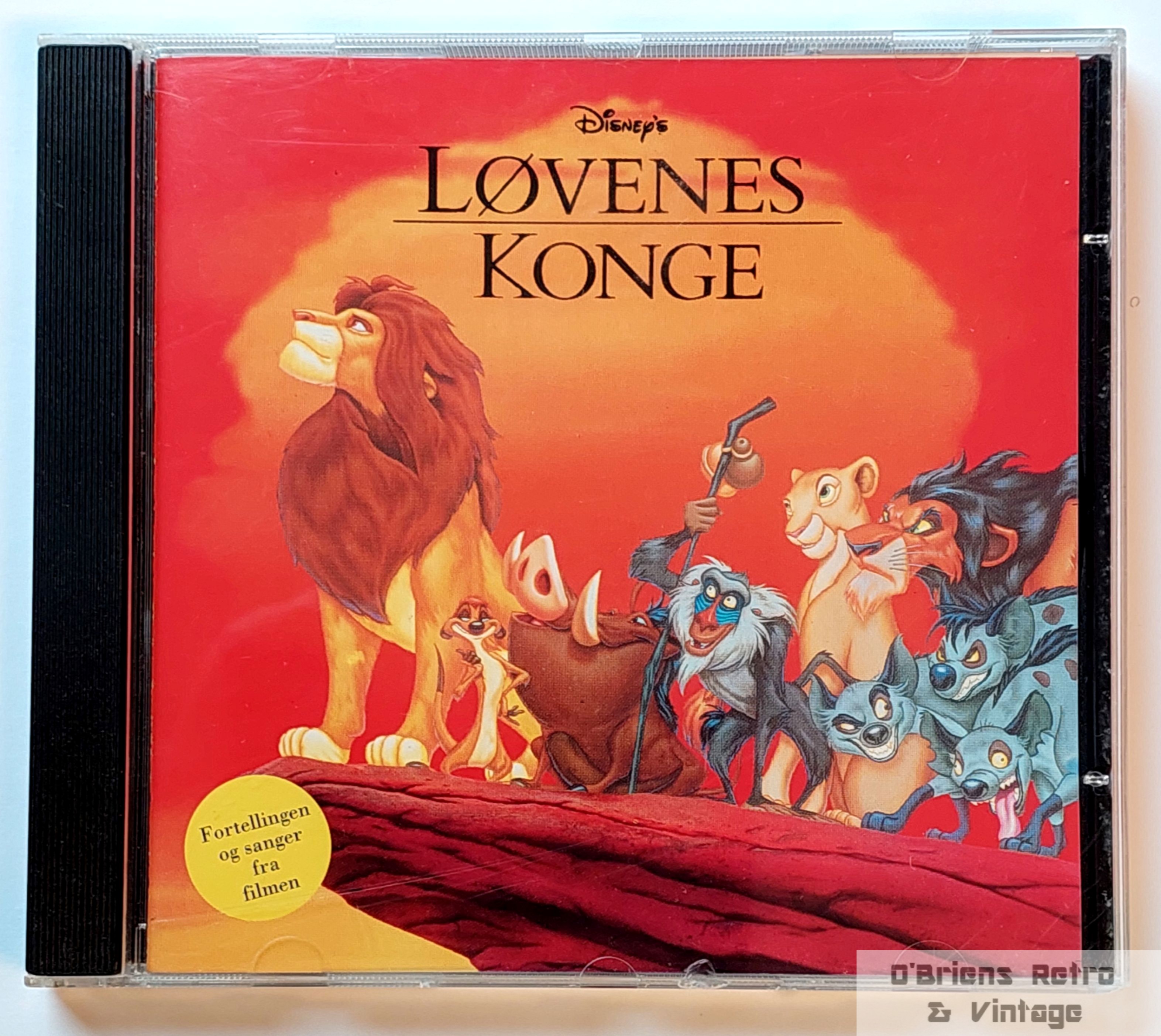 Disney's Løvenes Konge - CD 1994 - Norsk fortelling og sanger!