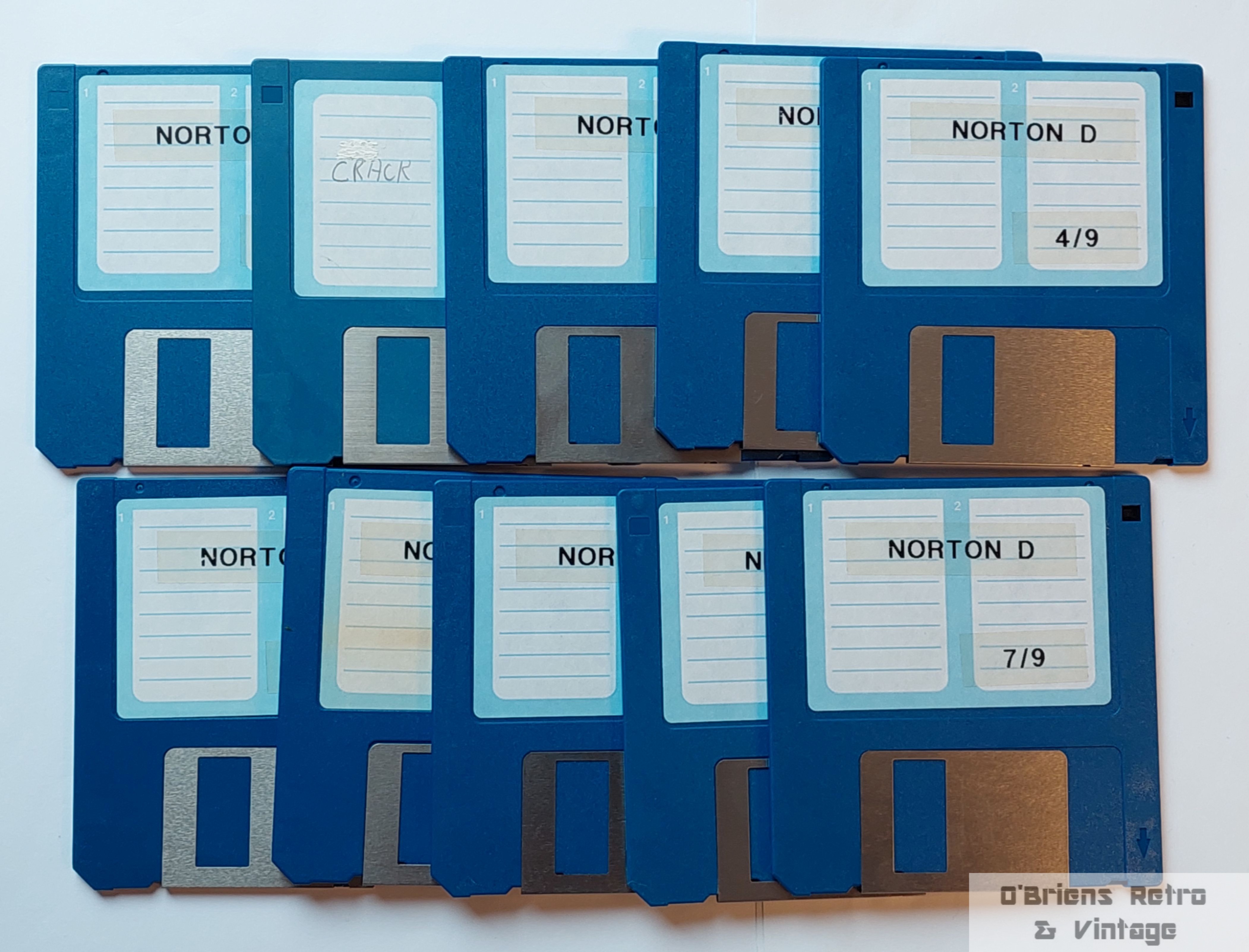 10 stk. 3,5" DD Disketter (720 KB) - PC-DOS Formatert - Retro