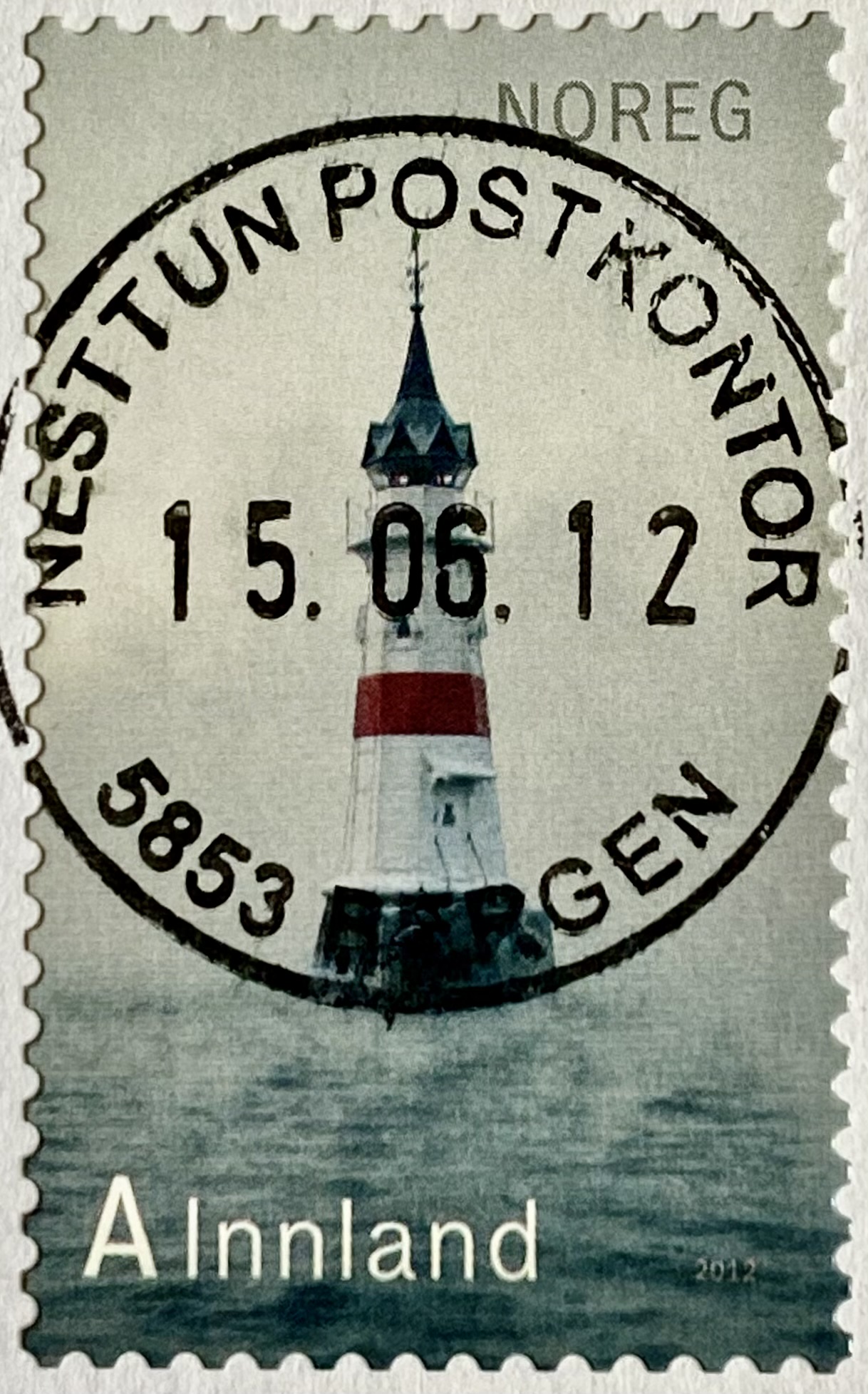 NK 1821-1822 Nesttun Postkontor 1.dag