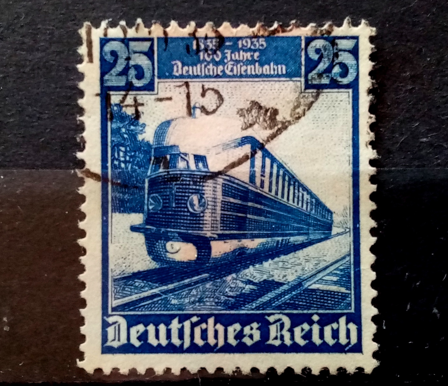 Tredje Riket - Afa 577. 100 -års jernbanejubileum. (1935)