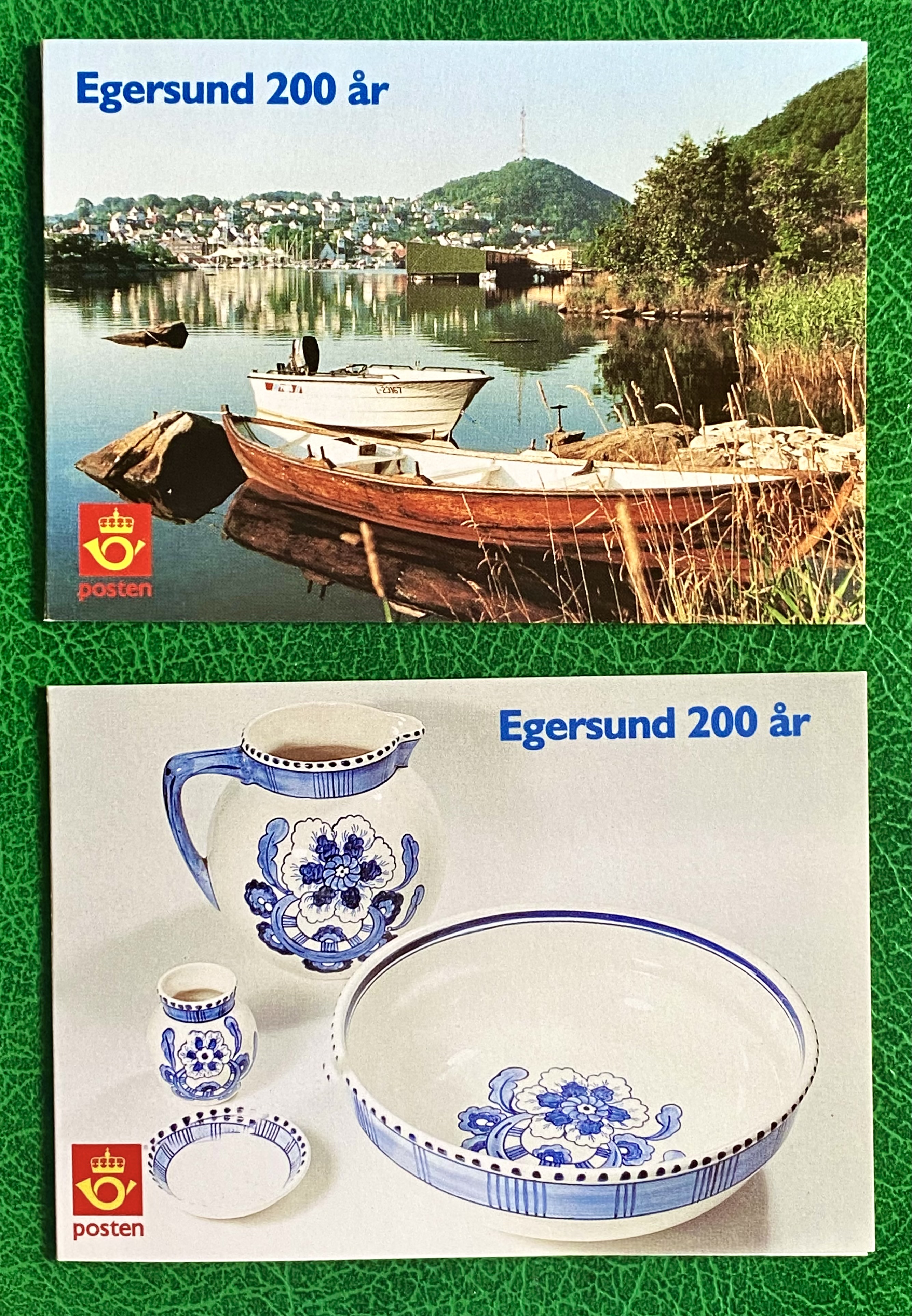 2 Frimerkehefter - Det ene heftet signert Ordfører - Egersund 200 år - Nummerert