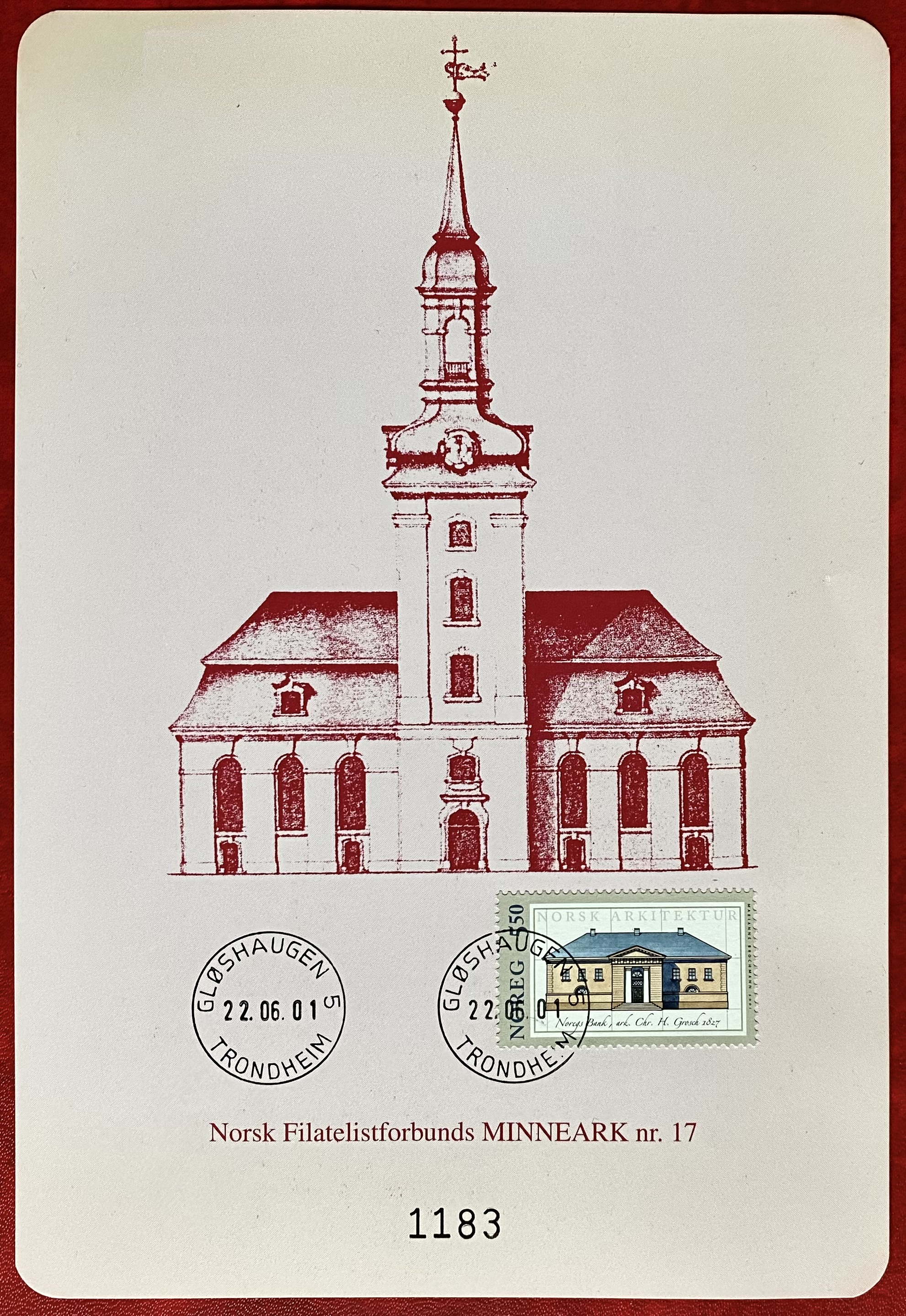 FDC NK 1428 Minneark Nr. 17