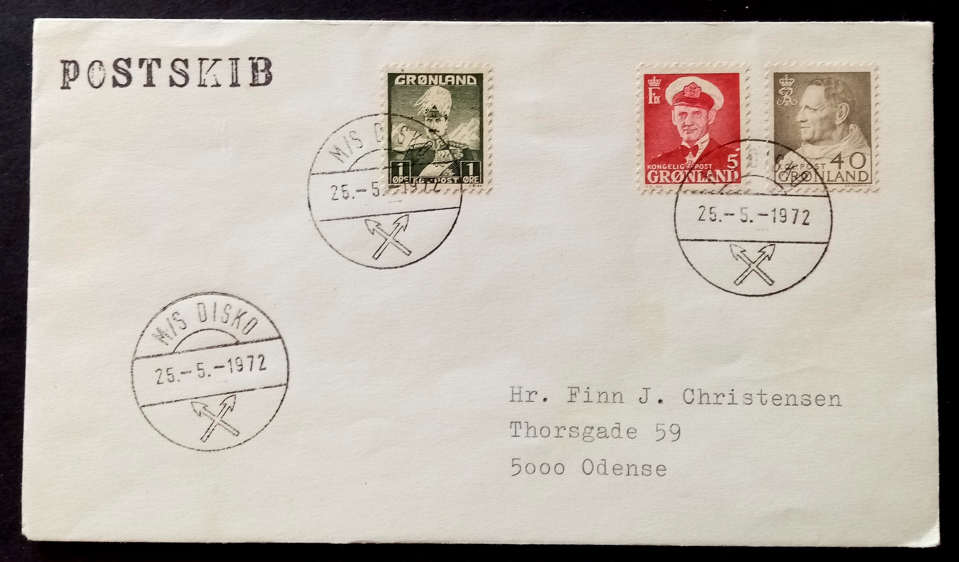Grønland - M/S DISKO. 25.5.1972.