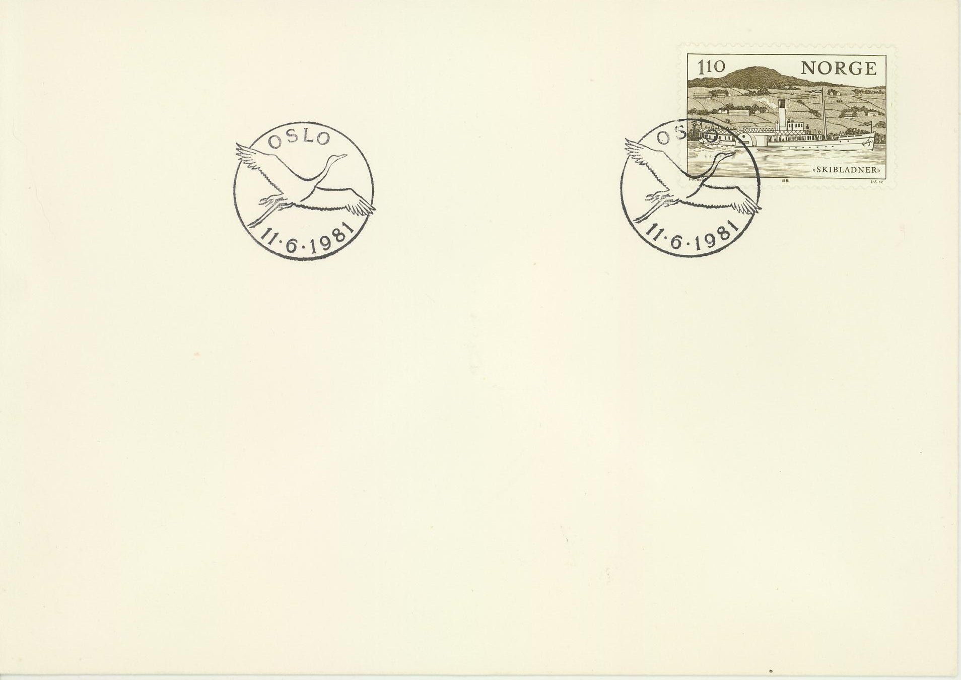 NK 889 - 892. Enkeltvis FDC på uadresserte konvolutter.