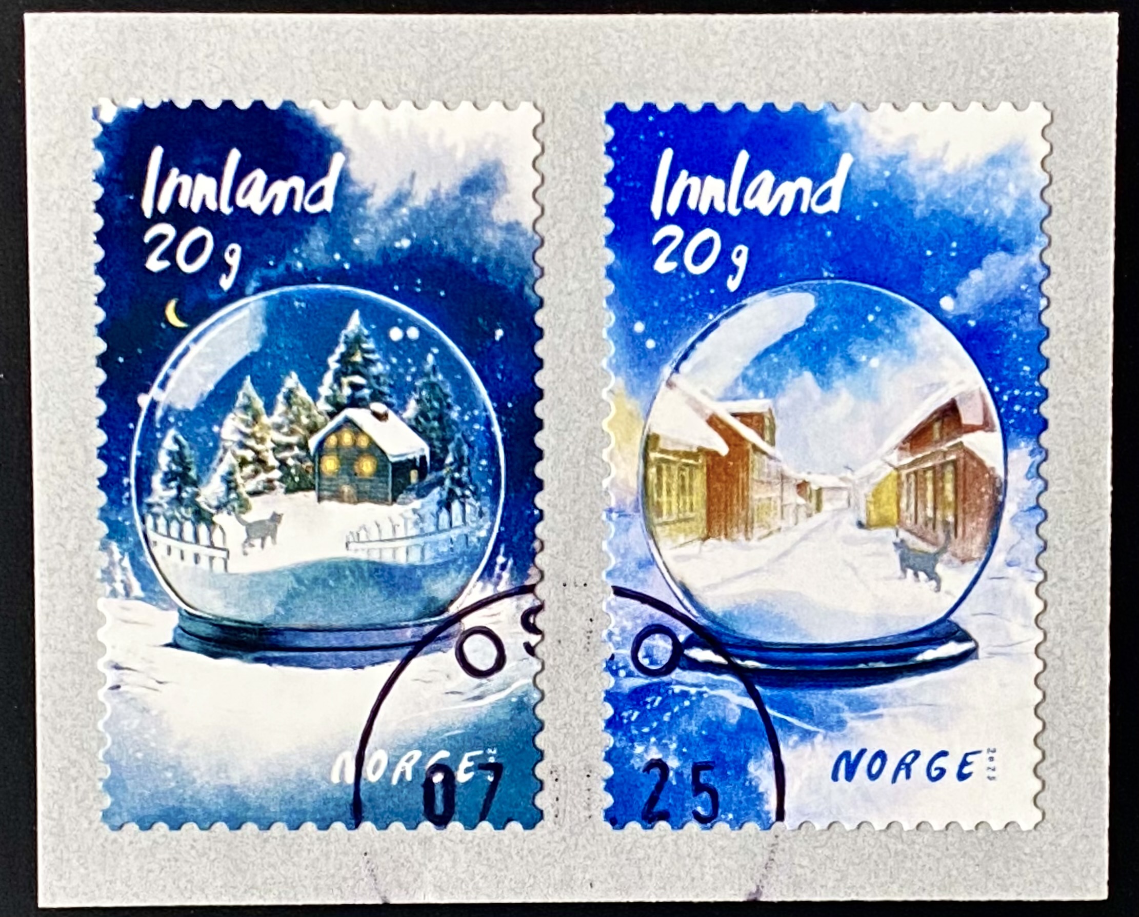 NK 2156-2157 Stemplet Oslo 1.dag