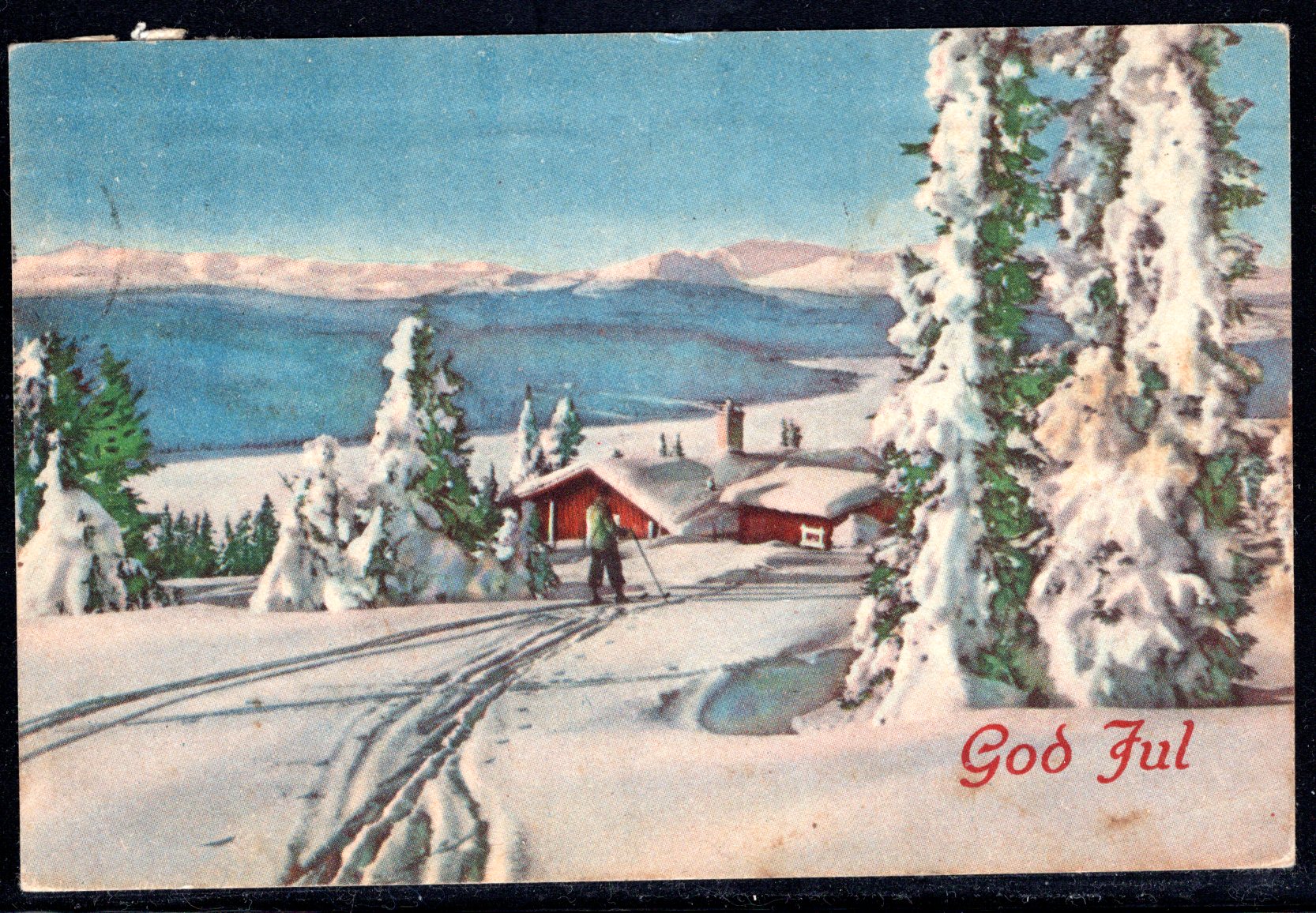 Julekort stemplet Oslo 1947 se scan