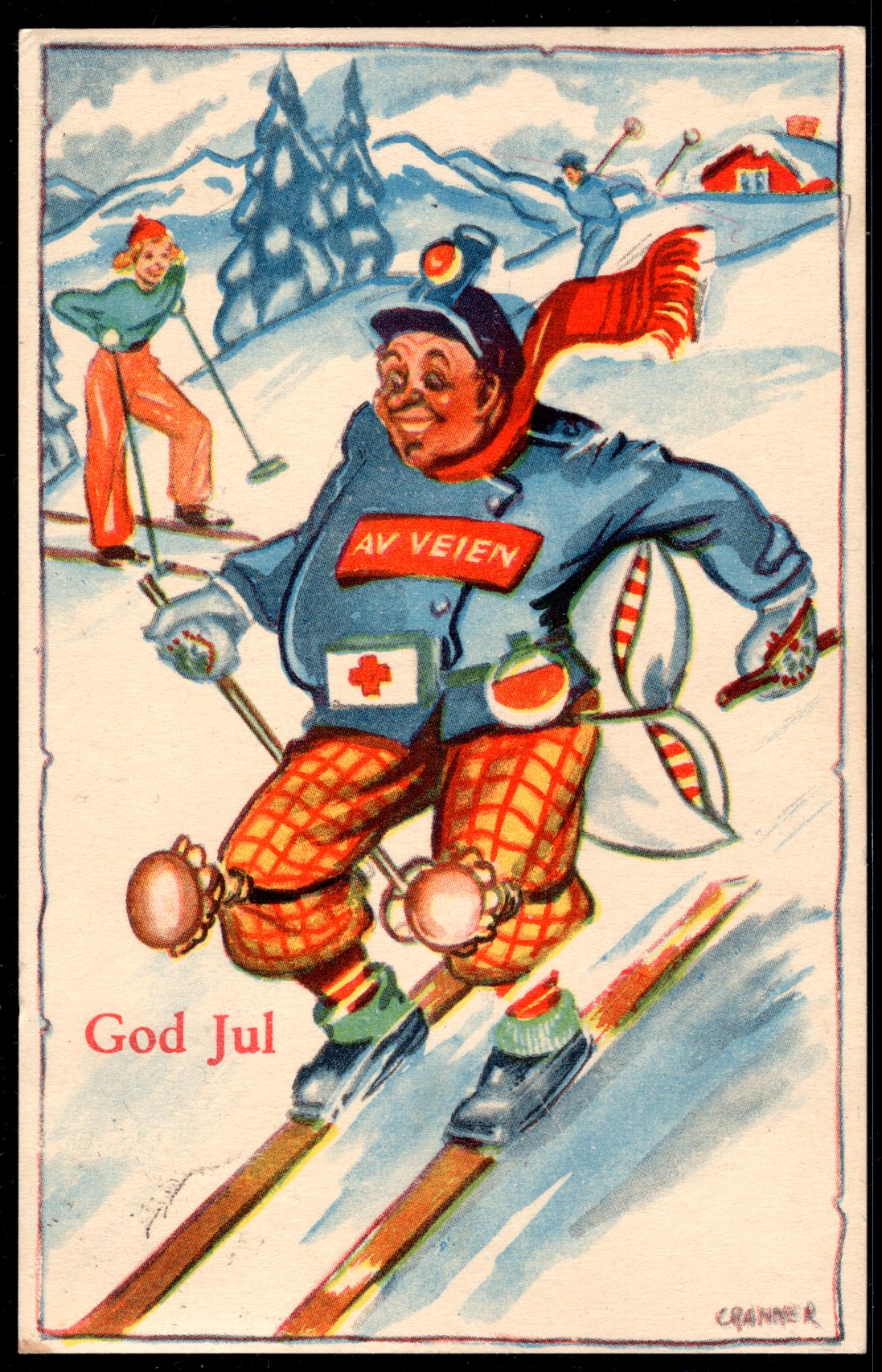 Sign Cranner skiløper brukt 1942 se scan