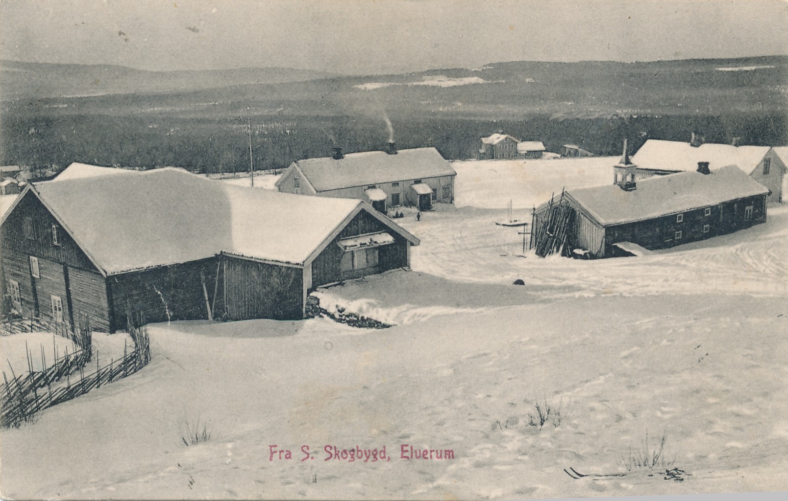 Fra S. Skogbygd. Elverum - Alfarheim boghandel - Lokalkort i Hernes