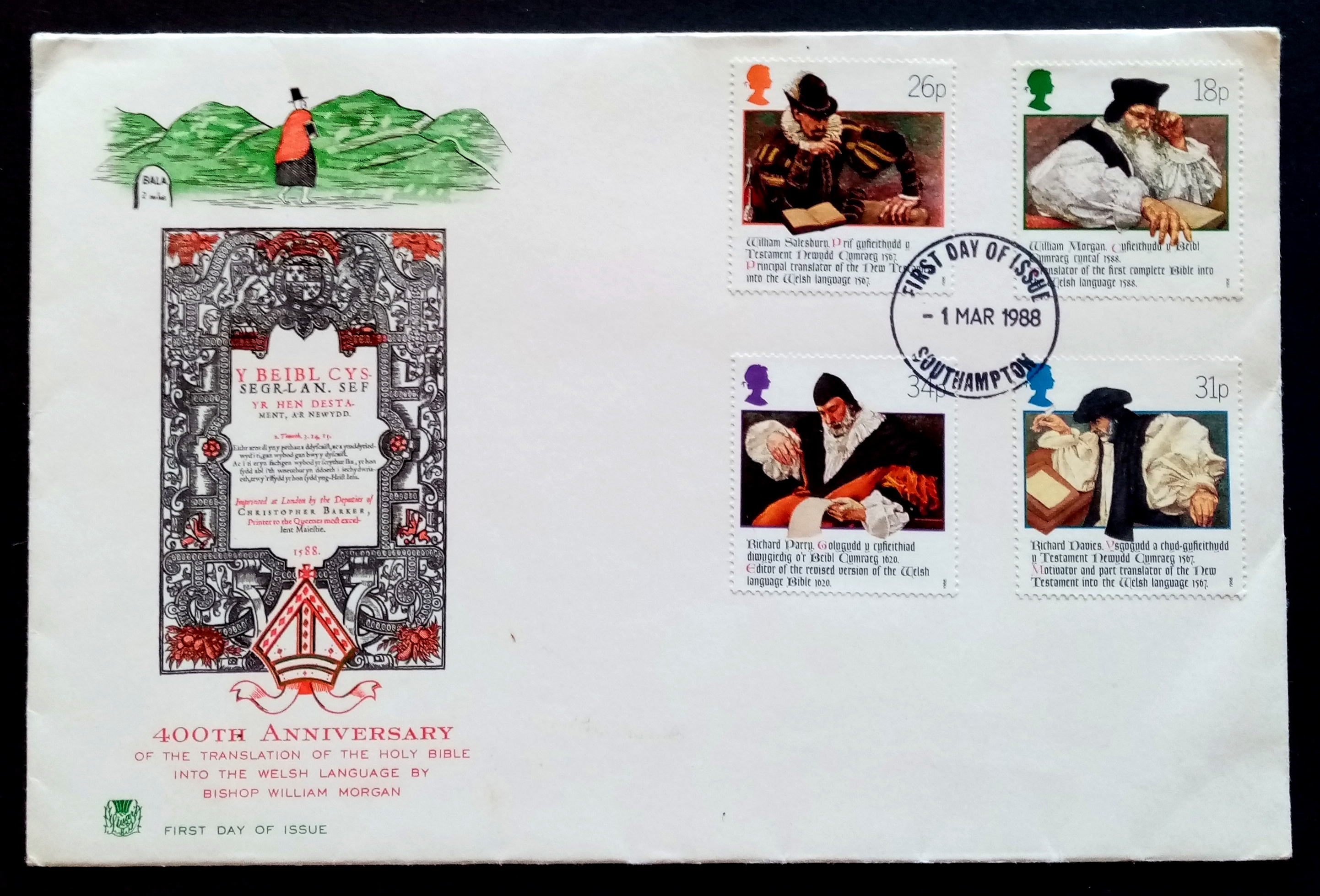 England - FDC - 1.MAR. 1988.