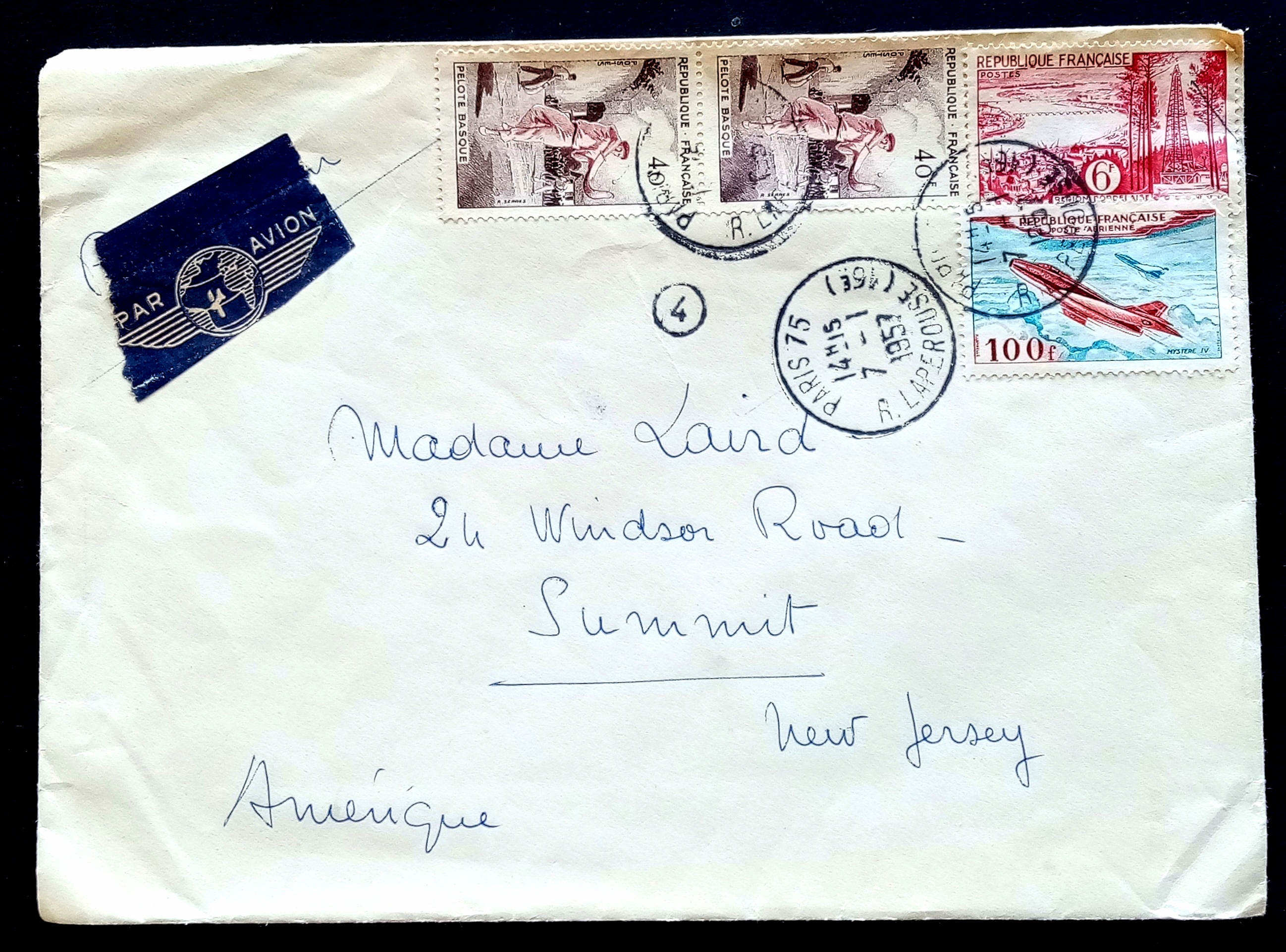 Frankrike - PARIS. 7.1.1957.