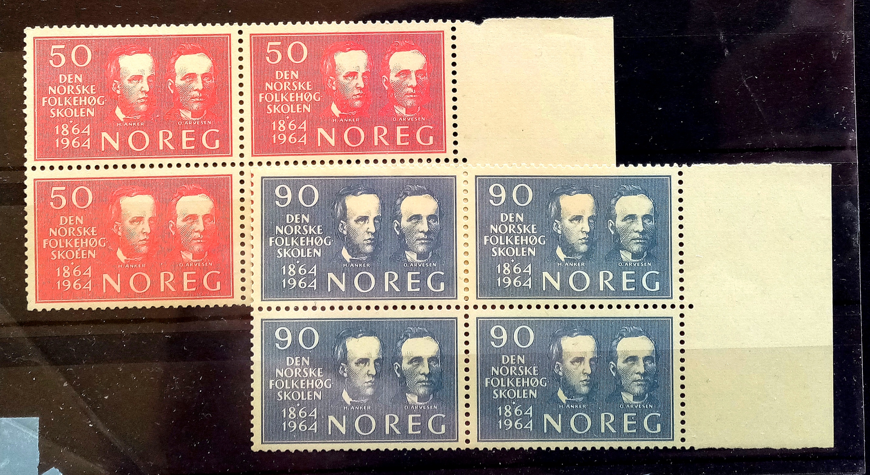Norge - Nk 558-59. Folkehøgskole. (1964) **