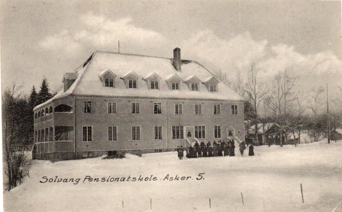 Asker. Solvang Pensionatskole. Min.hj.bøy. A.B.360/1917.