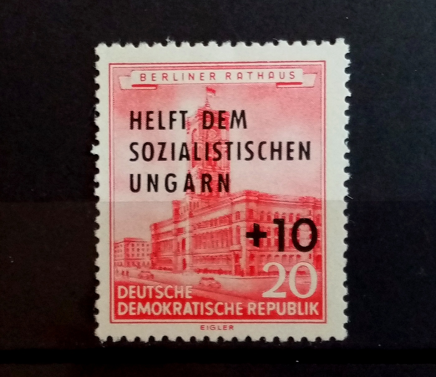 DDR - Afa 361. Provisorium. Hjelp Ungarn. (1956) *