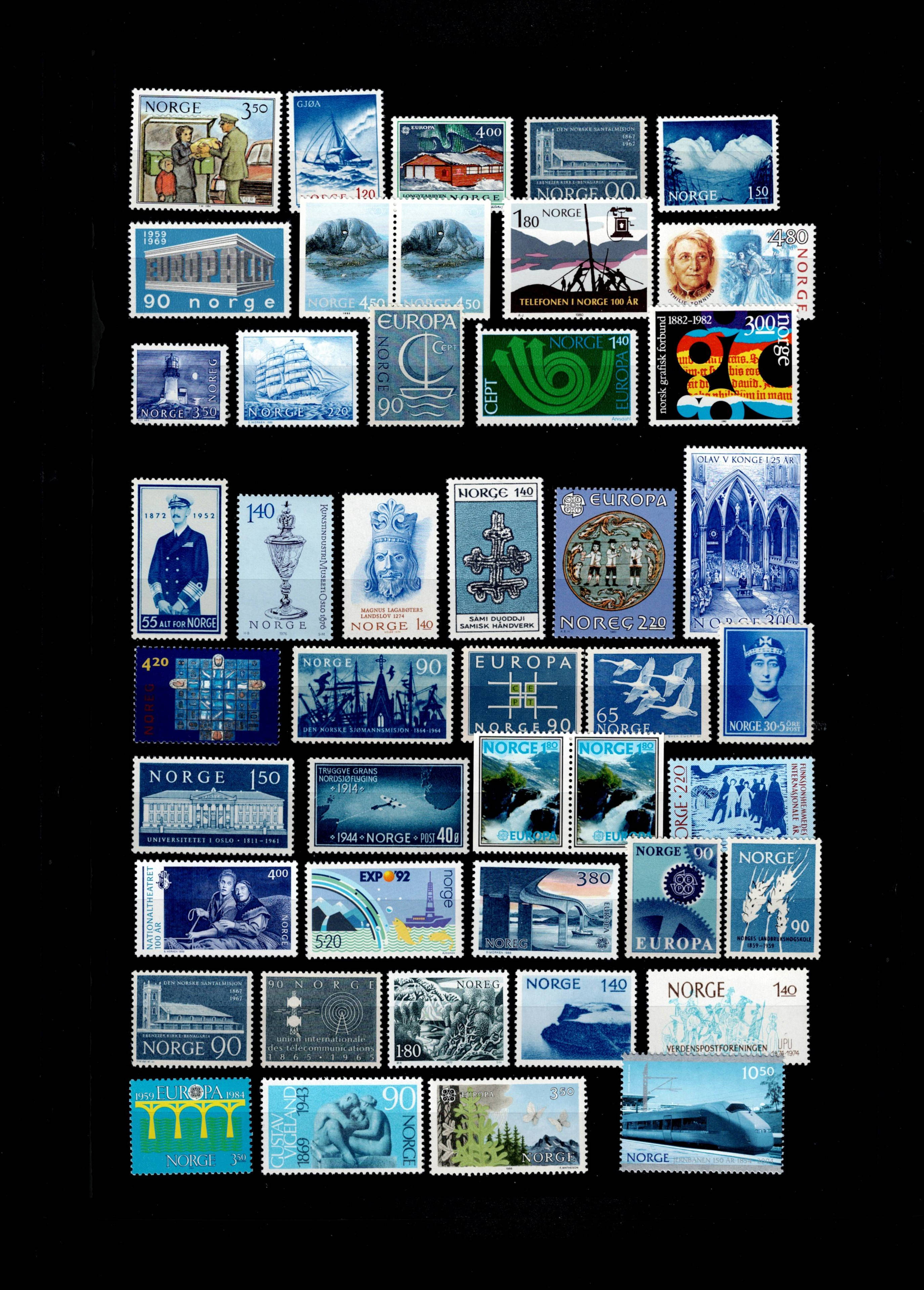 Postfrisk ** LOT Blåmerker 1939-2004