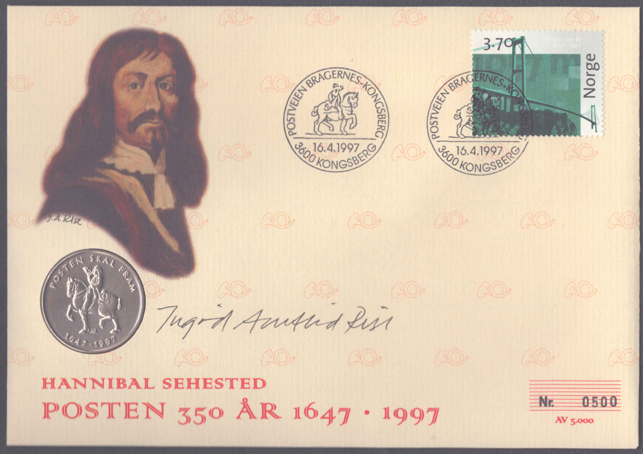 FDC 1997 NK1301 vignett 16 signert