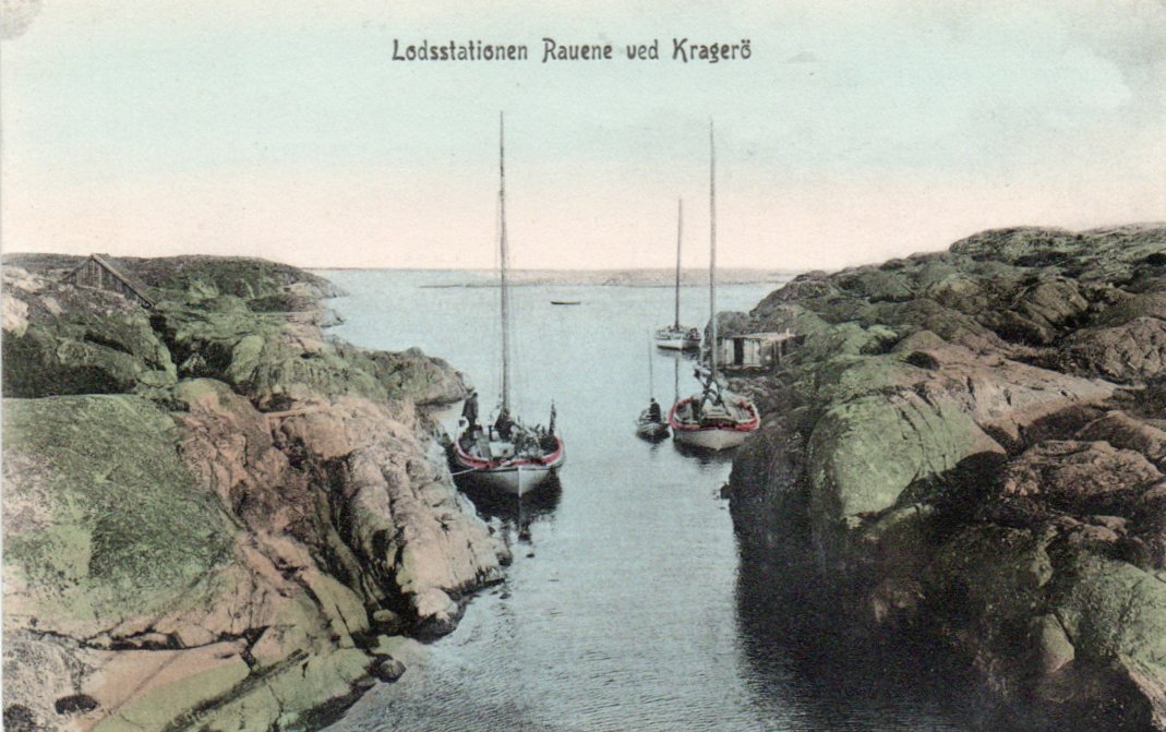 Kragerö. Kolorert fra Rauene. Se mine kort. En del med start 5,-kr og 10,-kr
