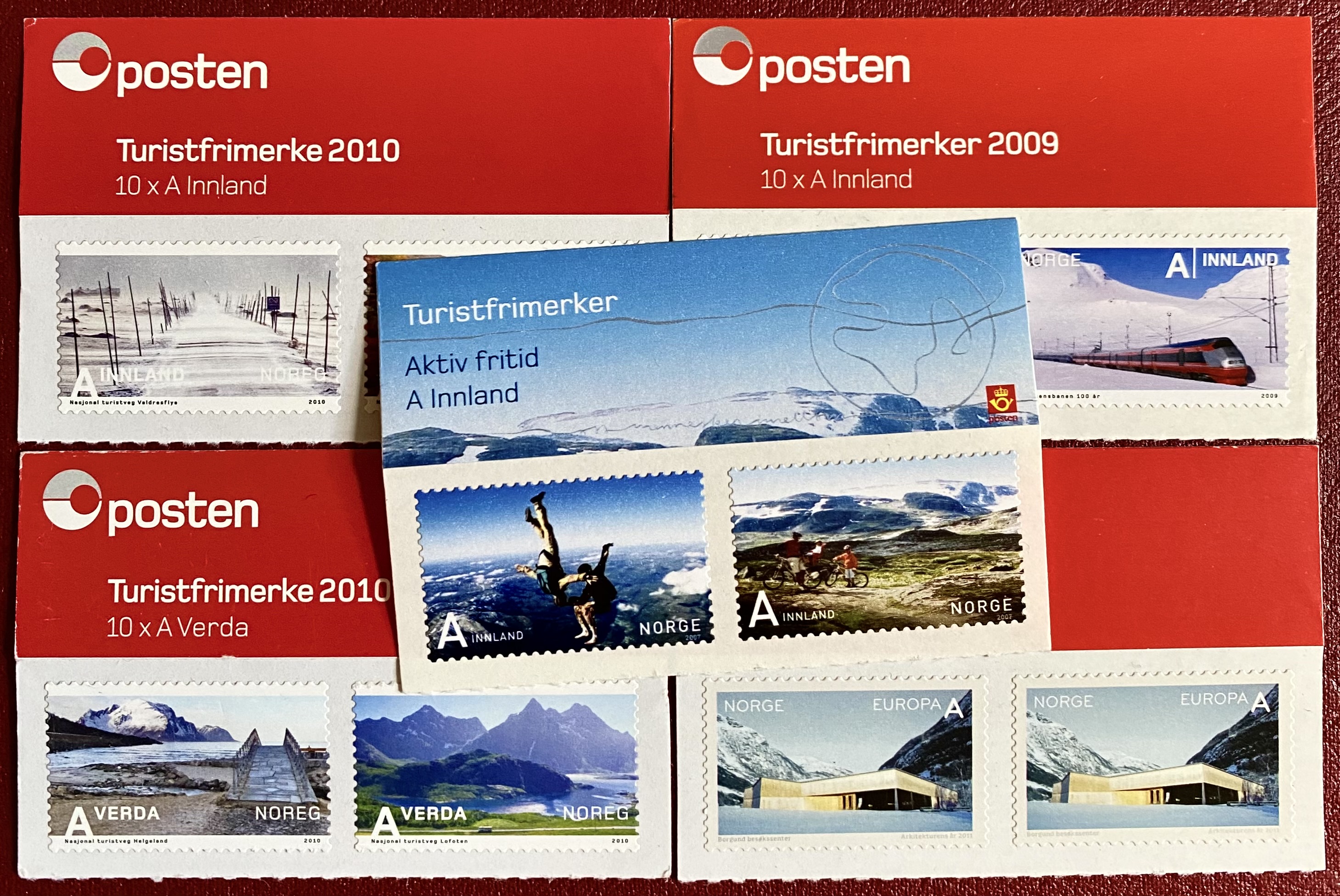 Lot 5 x 2 Turistmerker med Arktopp ** Postfrisk