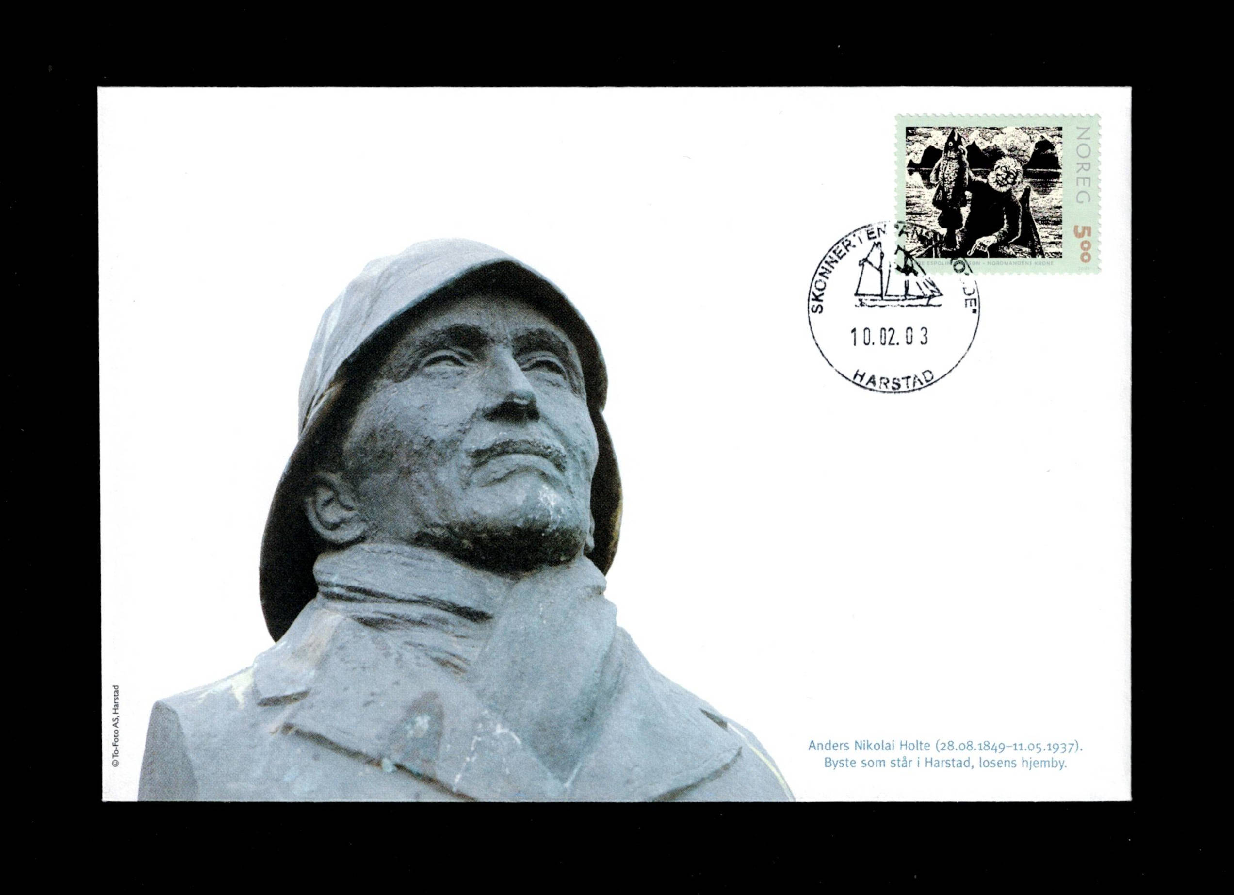 FDC 2003 NK1492 HARSTAD vignet Nicolai Holte