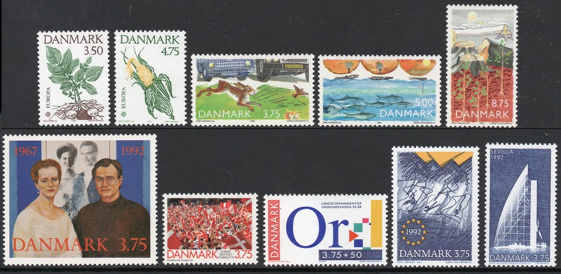 Danske merker 1992 **