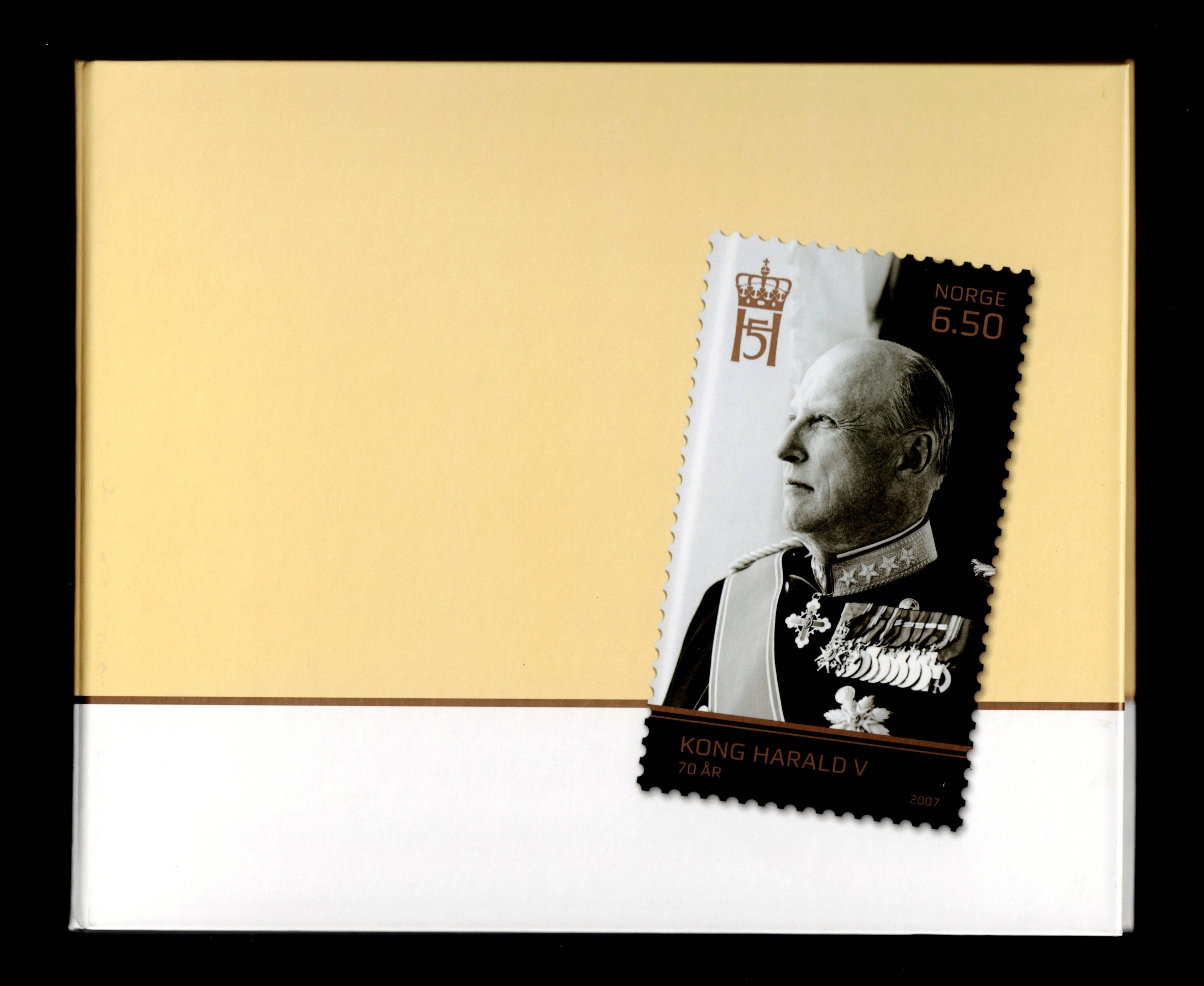 Postens Bok Kong Harald V 70 år 2007 kort/FDC/**