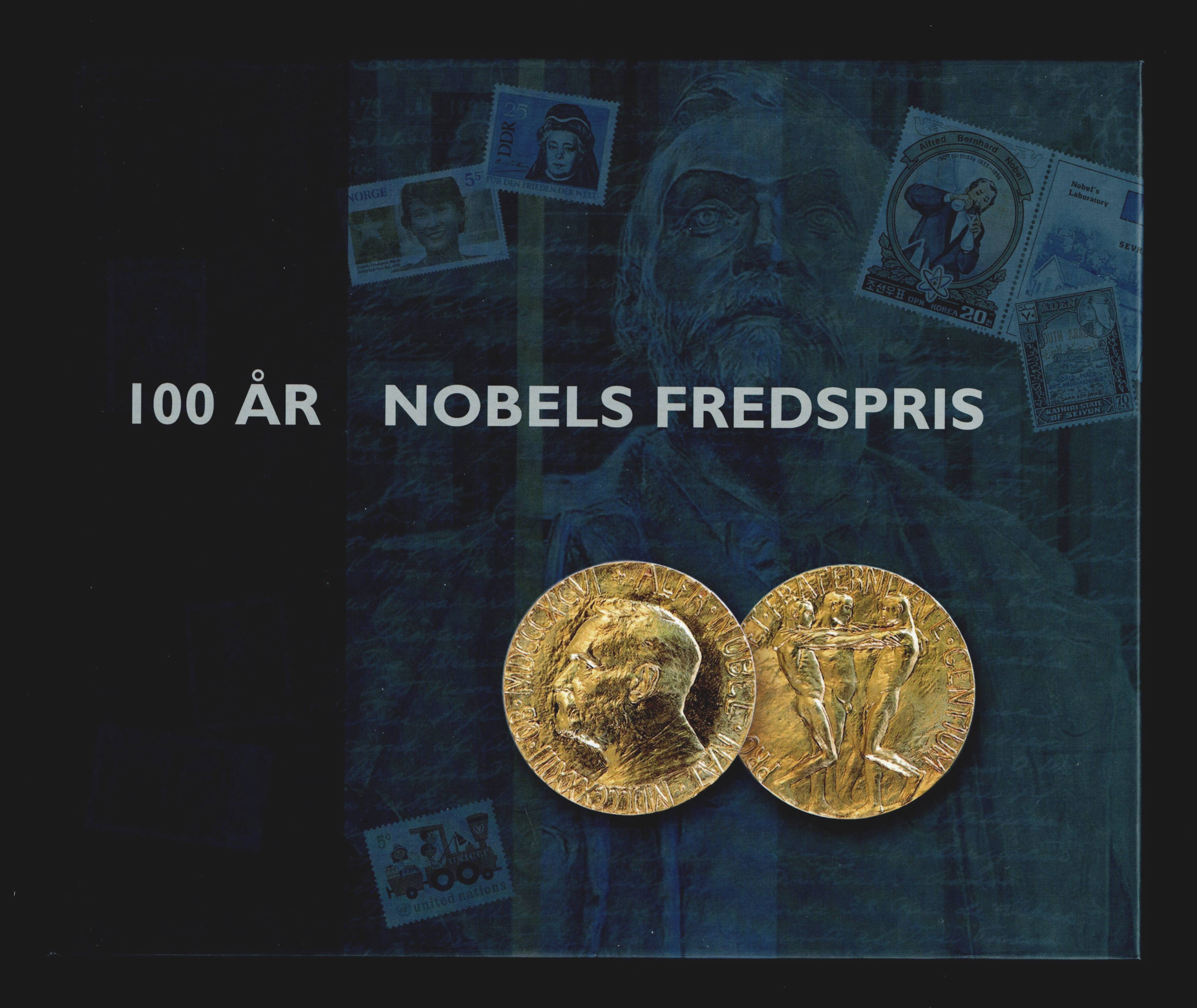 Postens Bok Nobels Fredspris 100 år 2001 kort/FDC/**