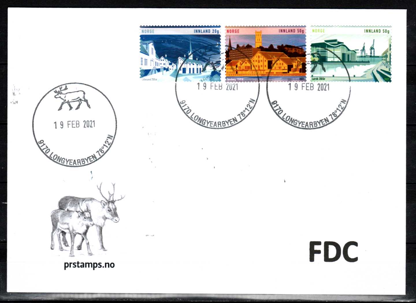FDC HK 2046-48 stemplet Longyearbyen
