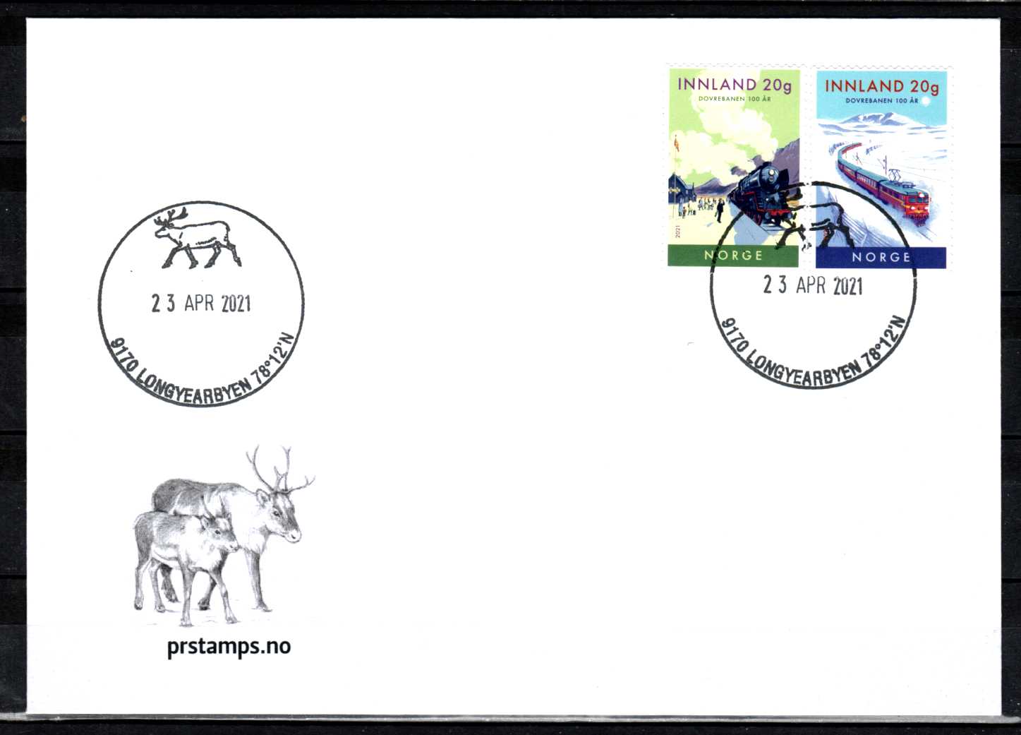 FDC HK 2051-52 stemplet Longyearbyen