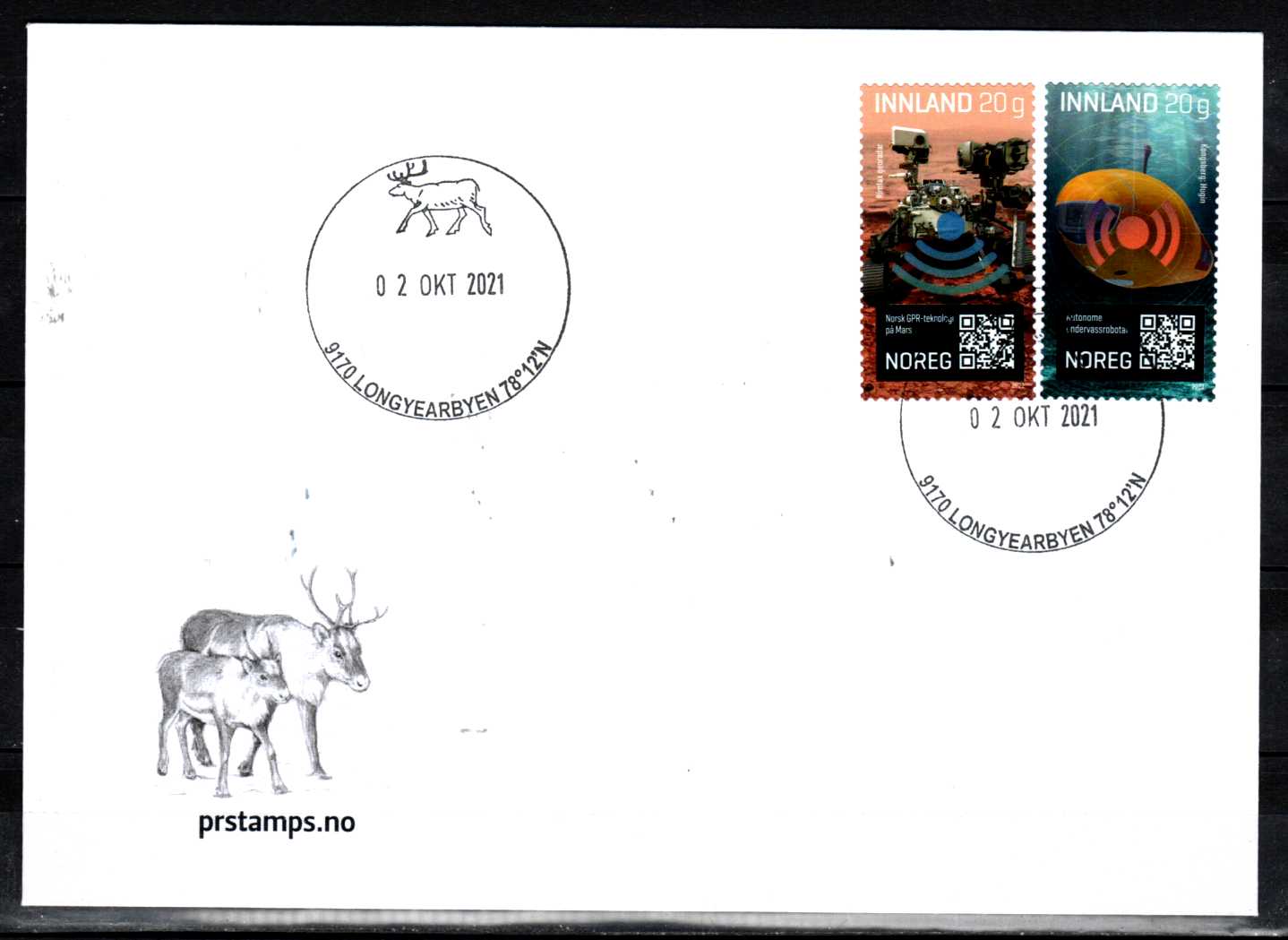 FDC HK 2057-58 stemplet Longyearbyen