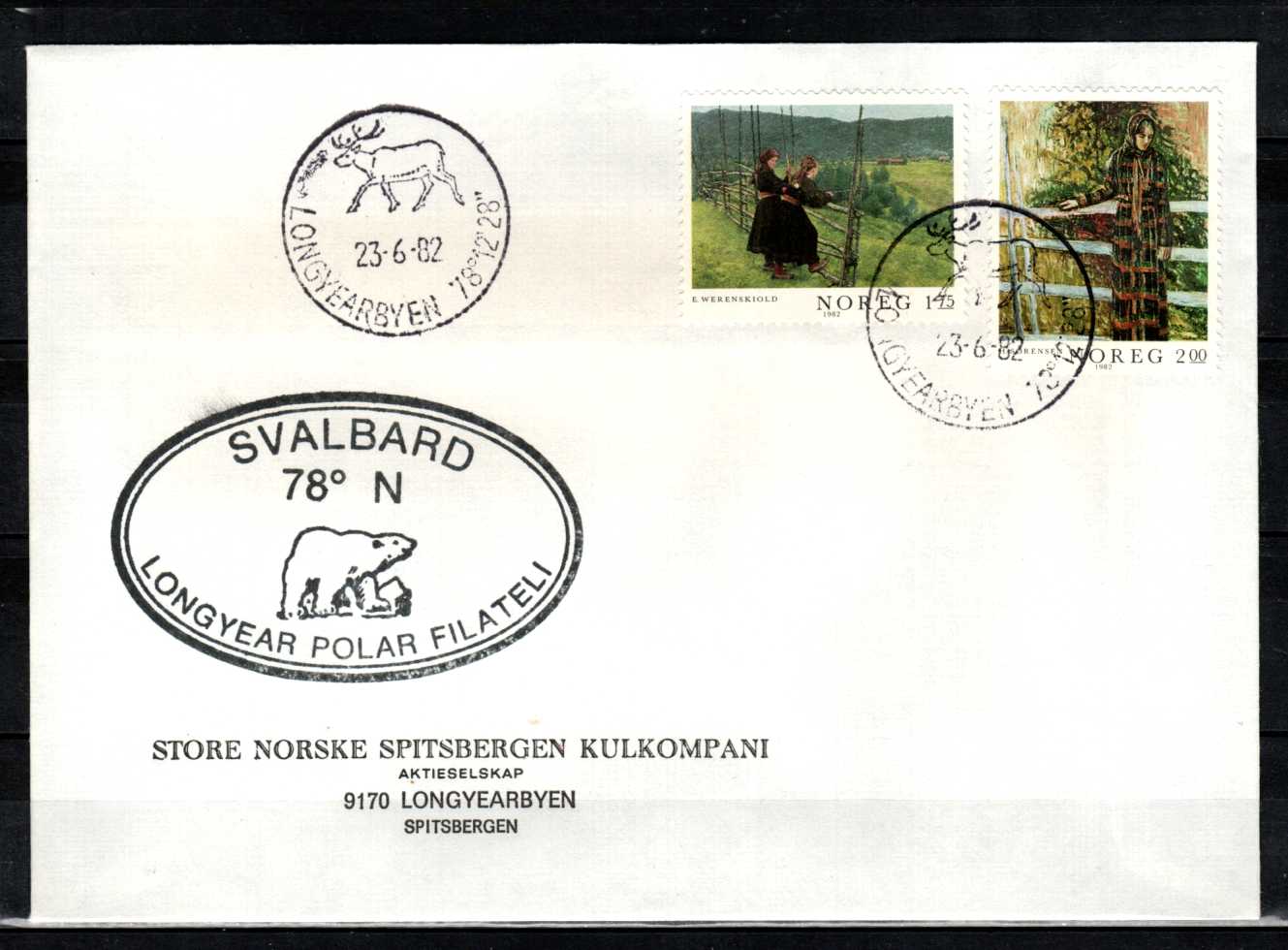 FDC HK 915-16 stemplet Longyearbyen