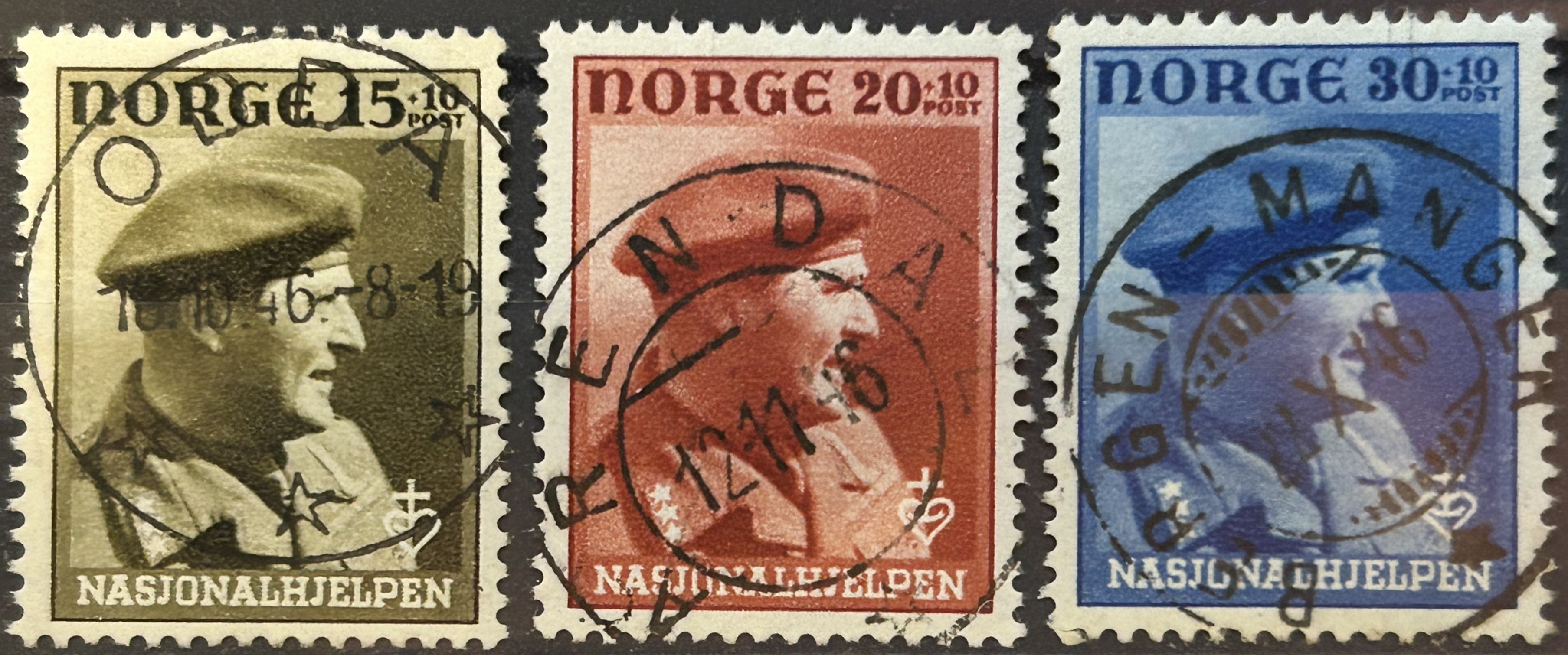 NK 346-48. PENT FULLSTEMPLA=ODDA,ARENDAL,BERGEN-MANGER=