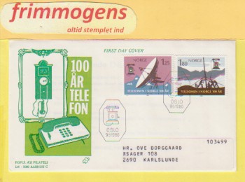 Telefon i 100 år, , Norge FDC NK 863-64 (48999)