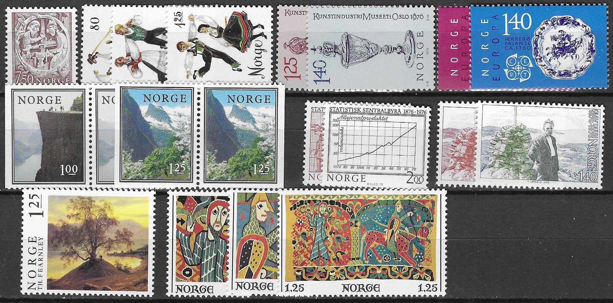 Norge 1976 komplet - NK 781 postfrisk - verdi 140 NOK