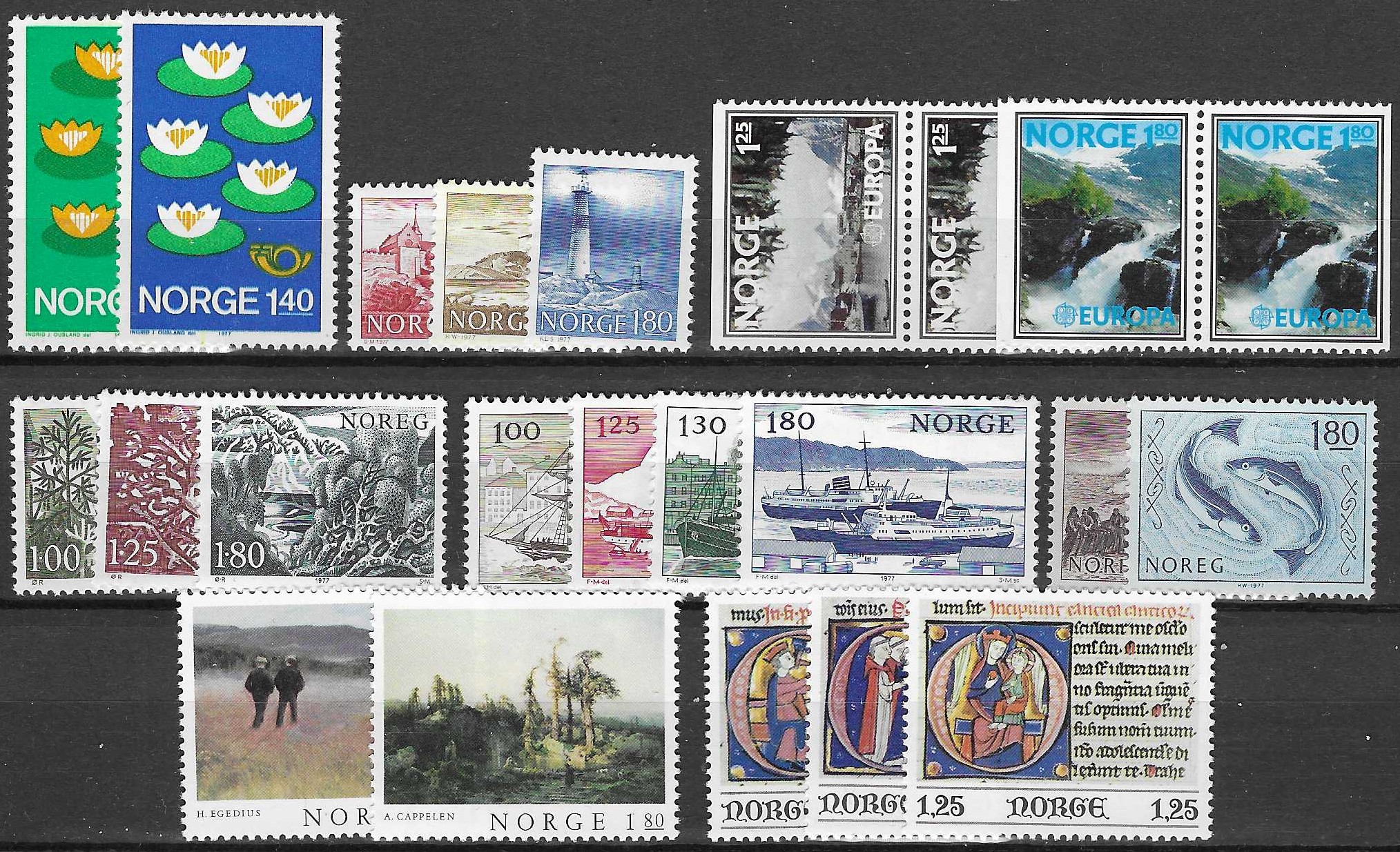 Norge 1977 komplet postfrisk - verdi 150 NOK